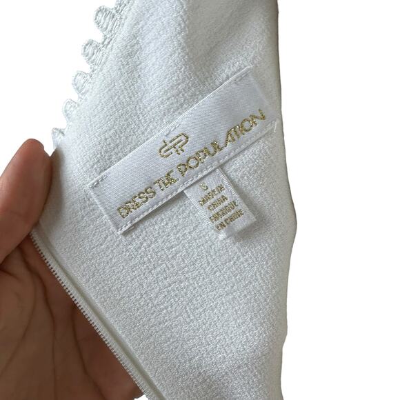 DRESS THE POPULATION Harlow Sleeveless Fit & Flare Midi Dress Size Small White - Picture 5 of 7